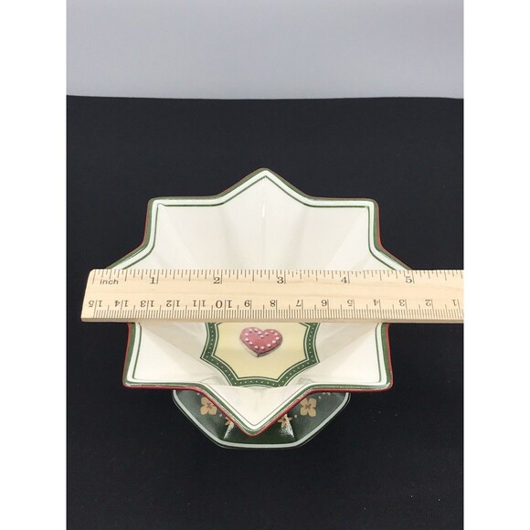 Villeroy & Boch 1748 Toys Fantasy Collection Ceramic Bowl Red 8 pointed octagon - Picture 7 of 10